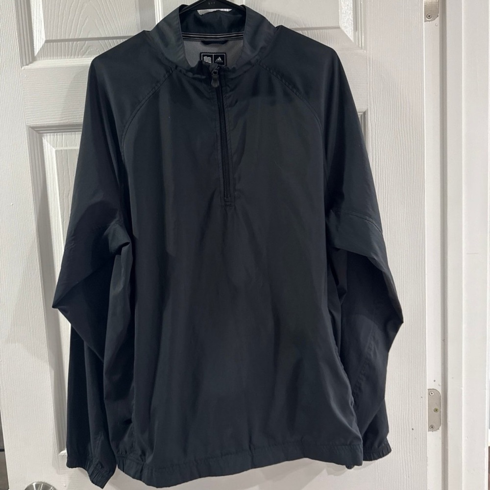 Black Adidas ClimaProof windbreaker